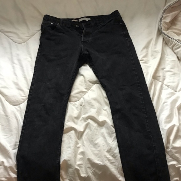 Topman Stretch Slim Black Jeans - Picture 3 of 4